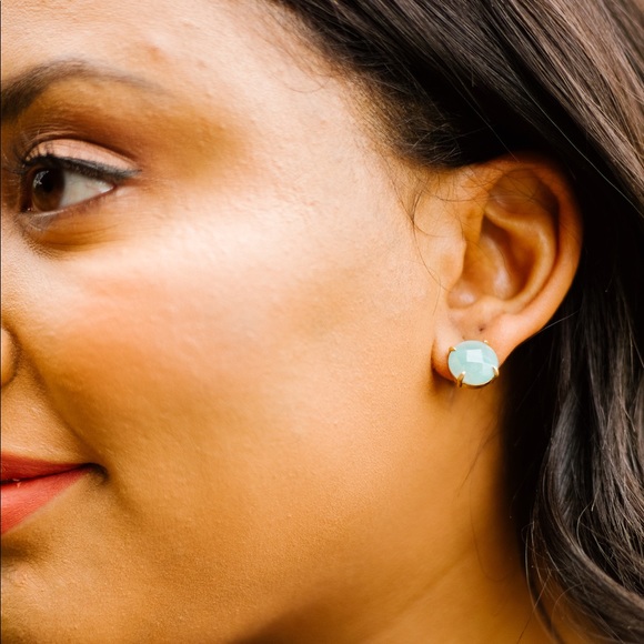 Stone Cold Earrings in Amazonite - Picture 2 of 5